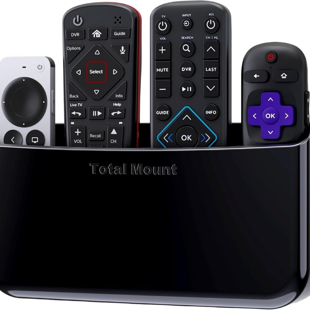 Hole-Free Remote Holder – Eliminates Need to Drill Holes in Your Wall Premium Bl